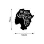 Wallity My Roots Are Gorgeous - 444 Escultura de Pared de Metal Negro